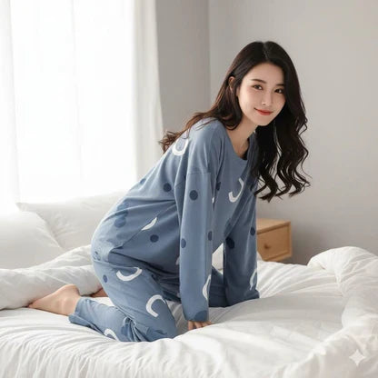 Pattern Printed Woman Night Suit