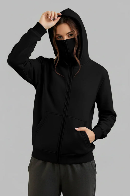 Balaclava Ninja Zipper Hoodie Jacket