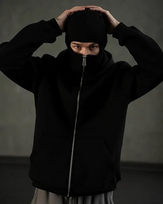 Balaclava Ninja Zipper Hoodie Jacket