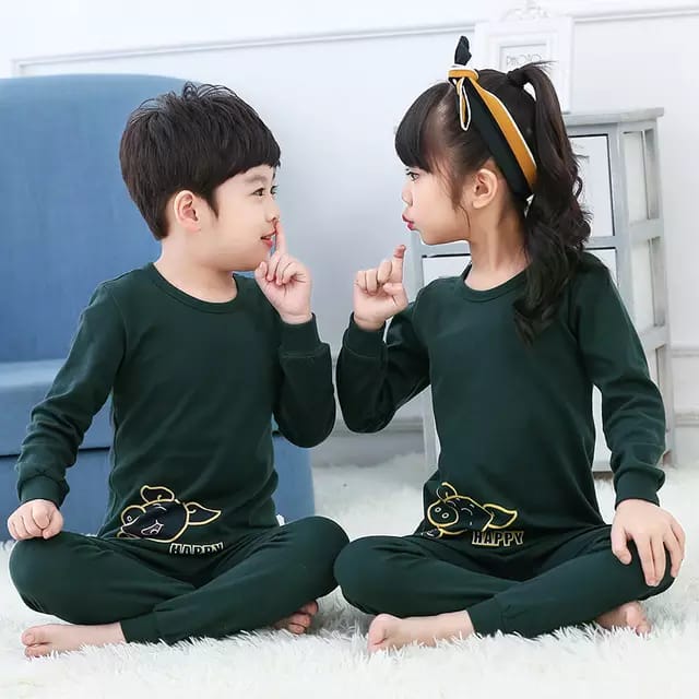 Green Happy Cow Printed Kids Wear (Each)
